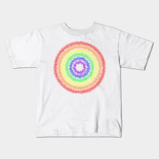 Rainbow Doodle Mandala Kids T-Shirt